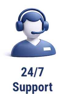 24/7 customer support icon