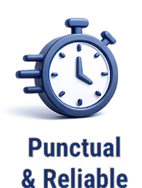 Punctual and reliable icon
